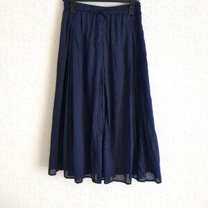 Keco Airy Cotton Gathered Skirt Navy